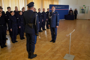 uroczystość ślubowania nowo przyjętych policjantów z udziałem między innymi Komendanta Wojewódzkiego Policji w Bydgoszczy, Wicewojewody Kujawsko-Pomorskiego oraz Kapelana kujawsko-pomorskiej Policji