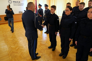 uroczystość ślubowania nowo przyjętych policjantów z udziałem między innymi Komendanta Wojewódzkiego Policji w Bydgoszczy, Wicewojewody Kujawsko-Pomorskiego oraz Kapelana kujawsko-pomorskiej Policji