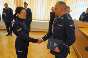 uroczystość ślubowania nowo przyjętych policjantów z udziałem między innymi Komendanta Wojewódzkiego Policji w Bydgoszczy, Wicewojewody Kujawsko-Pomorskiego oraz Kapelana kujawsko-pomorskiej Policji