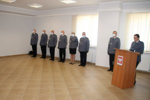 Zdjęcie przedstawia uroczystość z okazji powiatowych obchodów święta policji