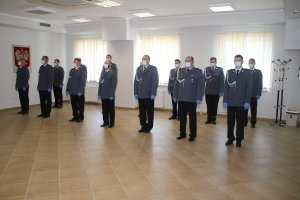 Zdjęcie przedstawia uroczystość z okazji powiatowych obchodów święta policji