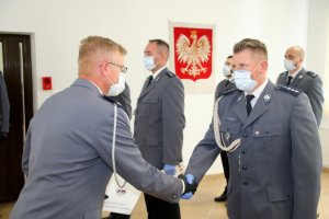 Zdjęcie przedstawia uroczystość z okazji powiatowych obchodów święta policji