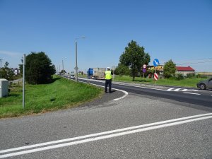 Policjant w czasie działań ,,Prędkość&quot;