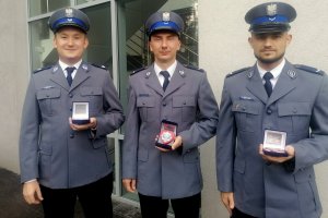 Trzech wyróżnionych policjantów