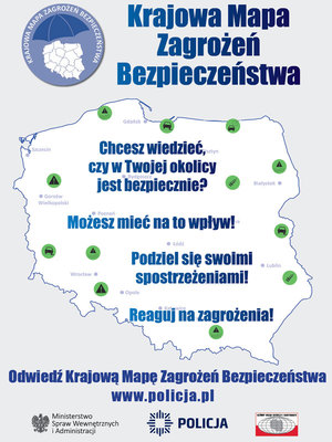 plakat promujący Krajową Mapę Zagrożeń Bezpieczeństwa