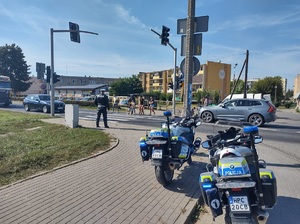 Działania ,,Bezpieczny pieszy&quot; prowadzone przez policjantów nakielskiego ruchu drogowego.