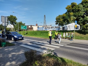 Działania ,,Bezpieczny pieszy&quot; prowadzone przez policjantów nakielskiego ruchu drogowego.