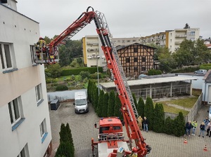 Ćwiczenia ewakuacyjne w nakielskiej komendzie