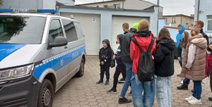 odwiedziny wychowanków w nakielskiej komendzie