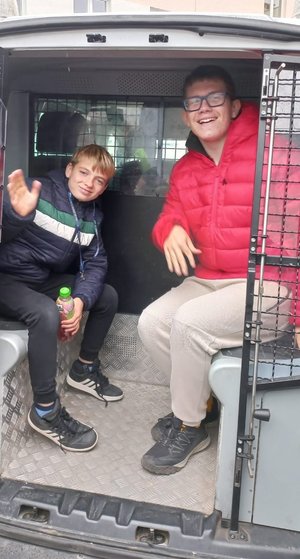 odwiedziny wychowanków w nakielskiej komendzie