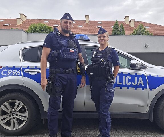 funkcjonariusze z Komisariatu Policji w Mroczy